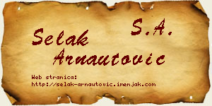 Selak Arnautović vizit kartica